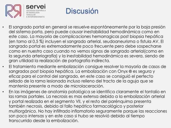 11 Hemorragia hepatica postbiopsia-embolizacion con Onyx